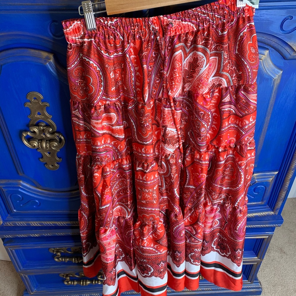Lauren Ralph Lauren Paisley Skirt Prairie Medium - Picture 2 of 4